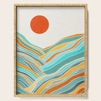 Abstract Sunset Landscape II Serving Tray Gallery Image 1
