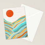 Abstract Sunset Landscape II Stationery Card Gallery Image 2