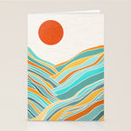 Abstract Sunset Landscape II Stationery Card Gallery Image 2