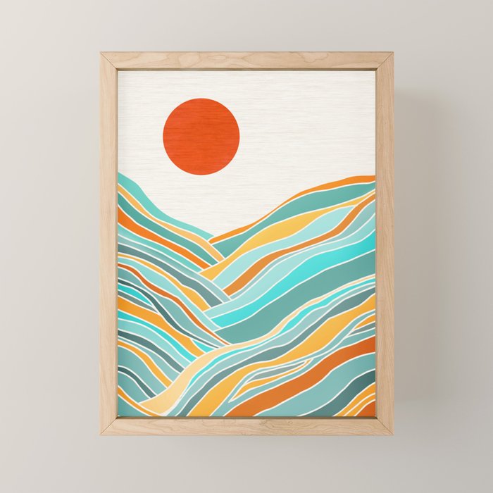Abstract Sunset Landscape II Mini Art Print Gallery Image 1