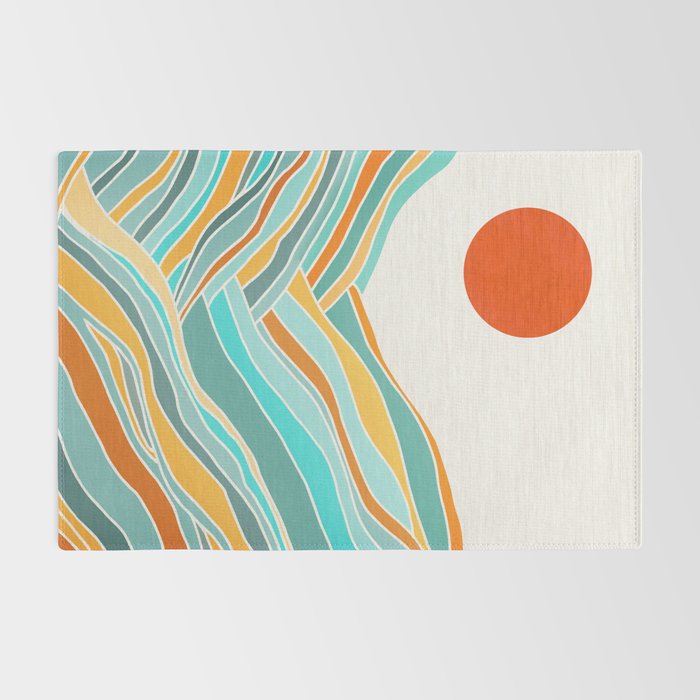 Abstract Sunset Landscape II Rug Gallery Image 2
