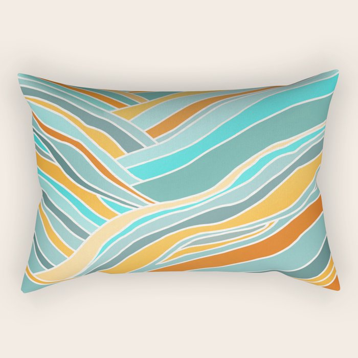 Abstract Sunset Landscape II Rectangular Pillow Gallery Image 2