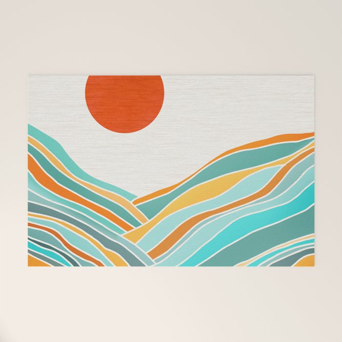 Abstract Sunset Landscape II Welcome Mat Gallery Image 1