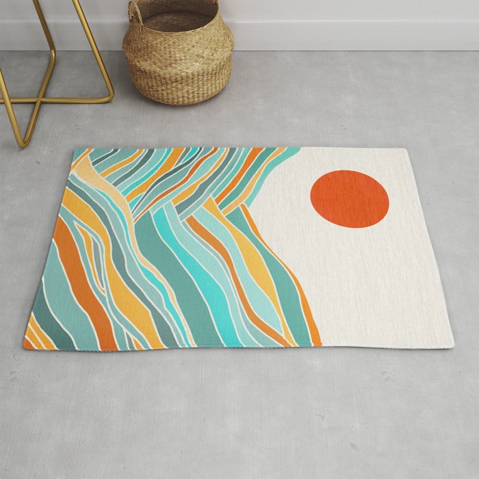 Abstract Sunset Landscape II Rug Gallery Image 1