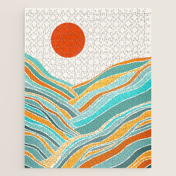Abstract Sunset Landscape II Jigsaw Puzzle Gallery Image 1