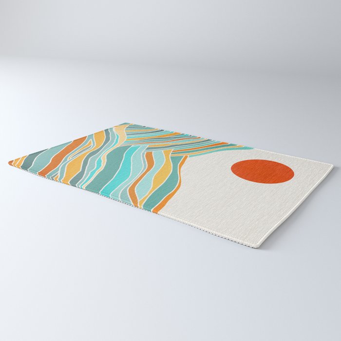 Abstract Sunset Landscape II Rug Gallery Image 3