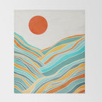 Abstract Sunset Landscape II Throw Blanket Gallery Image 2