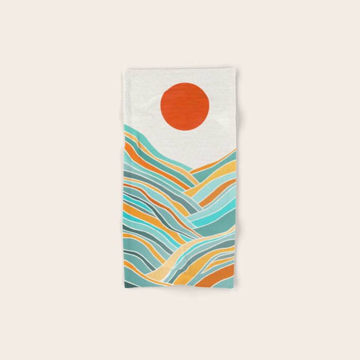 Abstract Sunset Landscape II Towels Gallery Image 1