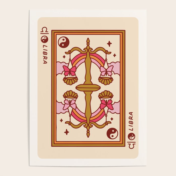 Libra Playing Card Poster Gallery Image 4