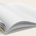 Cottage Stripes and Flowers Pattern in Olive Orange Beige Notebook Gallery Image 2