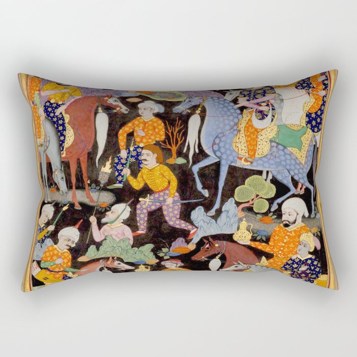 Khidr and Elias discovering the water of life, watched by Alexander Antique Islamic Art  Rectangular Pillow Gallery Image 2