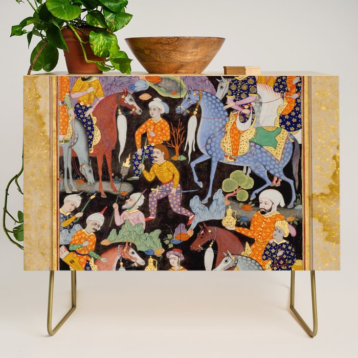 Khidr and Elias discovering the water of life, watched by Alexander Antique Islamic Art  Credenza Gallery Image 1