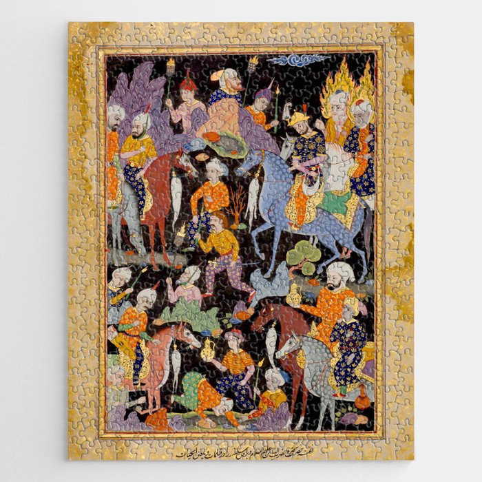 Khidr and Elias discovering the water of life, watched by Alexander Antique Islamic Art  Jigsaw Puzzle Gallery Image 1