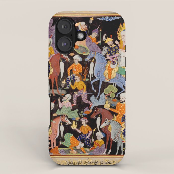 Khidr and Elias discovering the water of life, watched by Alexander Antique Islamic Art  iPhone Case Gallery Image 1