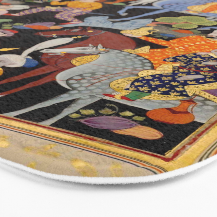 Khidr and Elias discovering the water of life, watched by Alexander Antique Islamic Art  Bath Mat Gallery Image 3