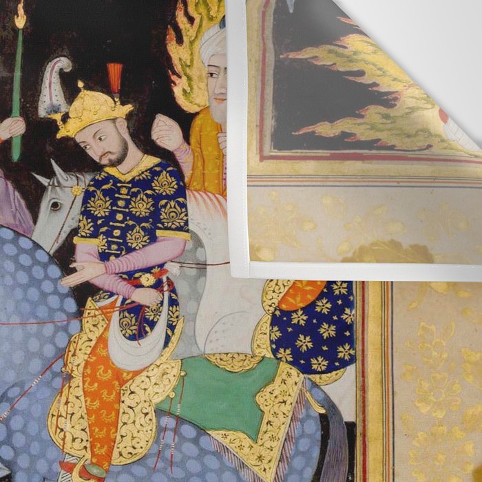Khidr and Elias discovering the water of life, watched by Alexander Antique Islamic Art  Wall Tapestry Gallery Image 3