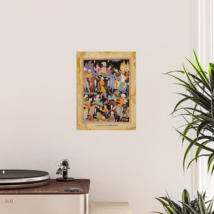 Khidr and Elias discovering the water of life, watched by Alexander Antique Islamic Art  Poster Gallery Image 2