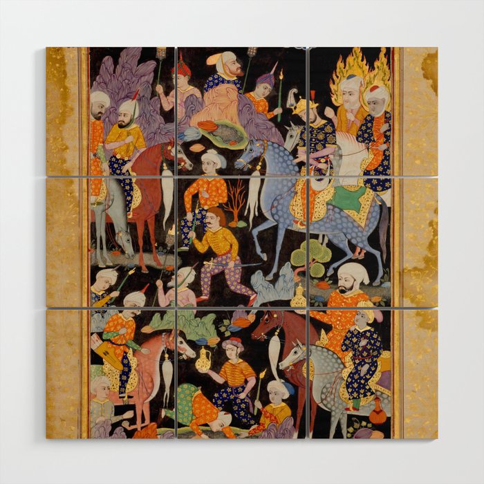 Khidr and Elias discovering the water of life, watched by Alexander Antique Islamic Art  Wood Wall Art Gallery Image 1