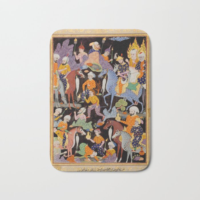 Khidr and Elias discovering the water of life, watched by Alexander Antique Islamic Art  Bath Mat Gallery Image 1