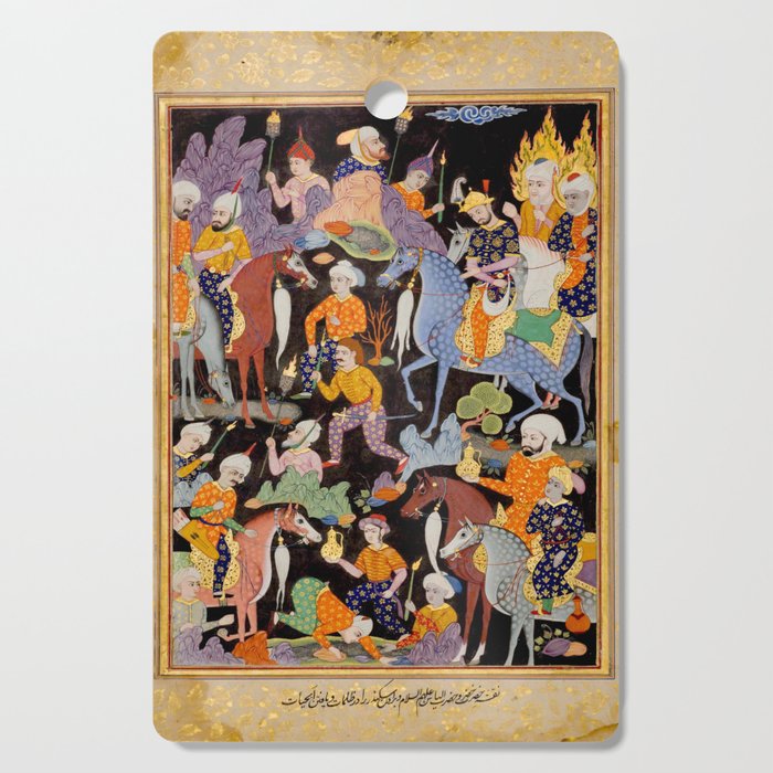 Khidr and Elias discovering the water of life, watched by Alexander Antique Islamic Art  Cutting Board Gallery Image 1