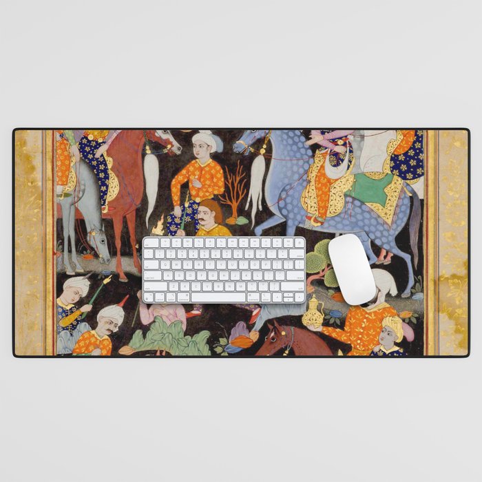 Khidr and Elias discovering the water of life, watched by Alexander Antique Islamic Art  Desk Mat Gallery Image 1