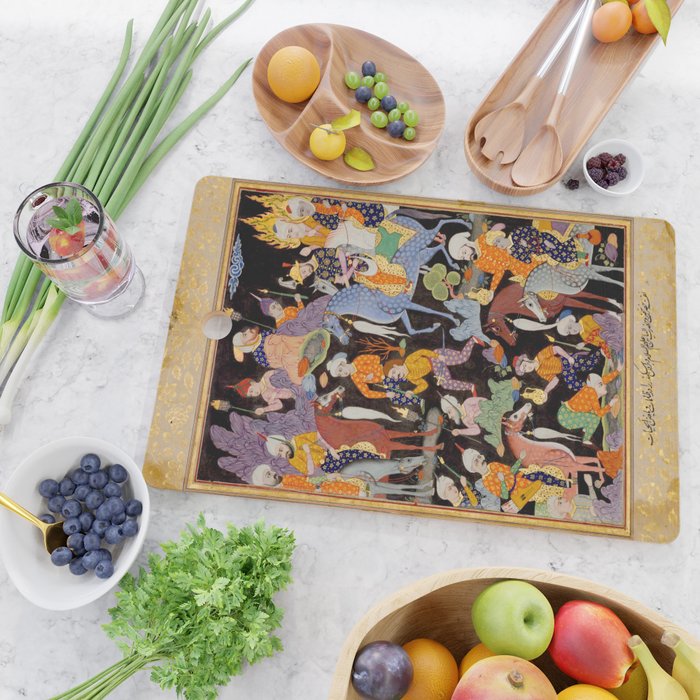 Khidr and Elias discovering the water of life, watched by Alexander Antique Islamic Art  Cutting Board Gallery Image 2