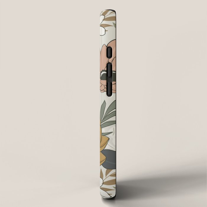 Retro Boho Floral, Vintage Floral Pattern  iPhone Case Gallery Image 2