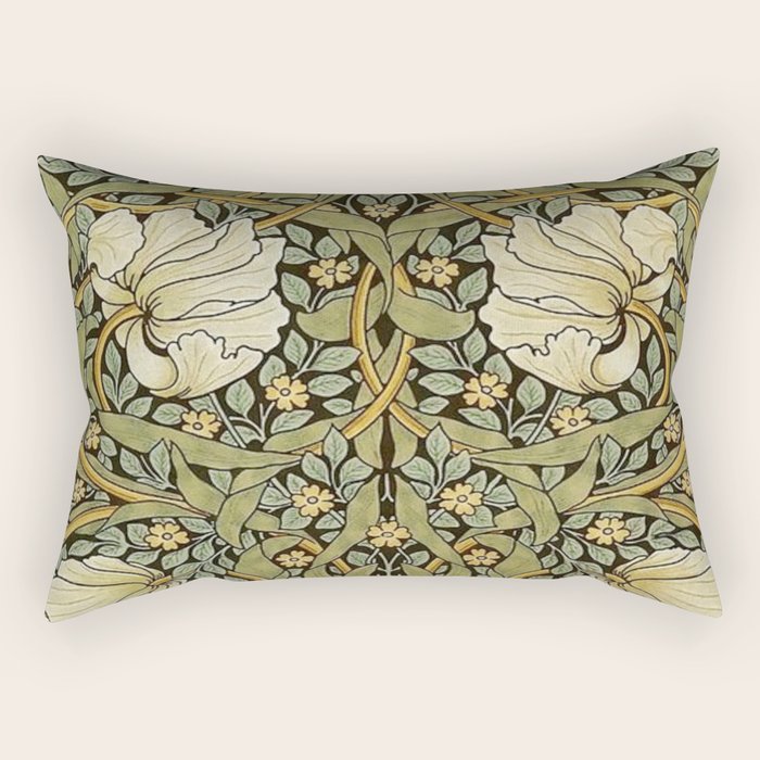 William Morris Pimpernel Restored Pattern Rectangular Pillow Gallery Image 2