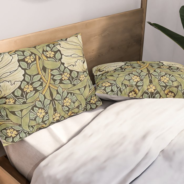 William Morris Pimpernel Restored Pattern Pillow Sham Gallery Image 2