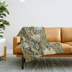 William Morris Pimpernel Restored Pattern Throw Blanket Gallery Image 1