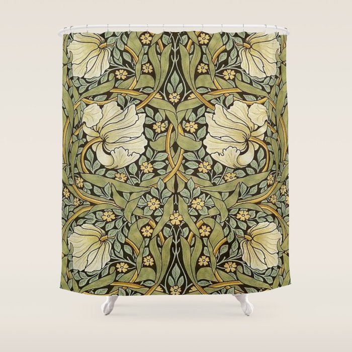 William Morris Pimpernel Restored Pattern Shower Curtain Gallery Image 1