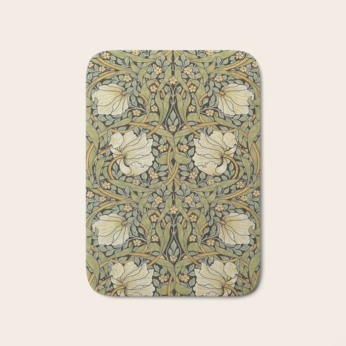 William Morris Pimpernel Restored Pattern Bath Mat Gallery Image 1