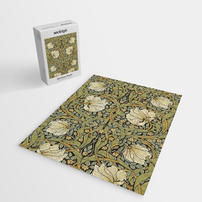 William Morris Pimpernel Restored Pattern Jigsaw Puzzle Gallery Image 2