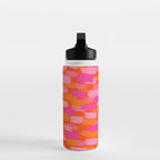 Abstract, Paint Brush Stroke, Pink and Orange  Water Bottle Gallery Image 3