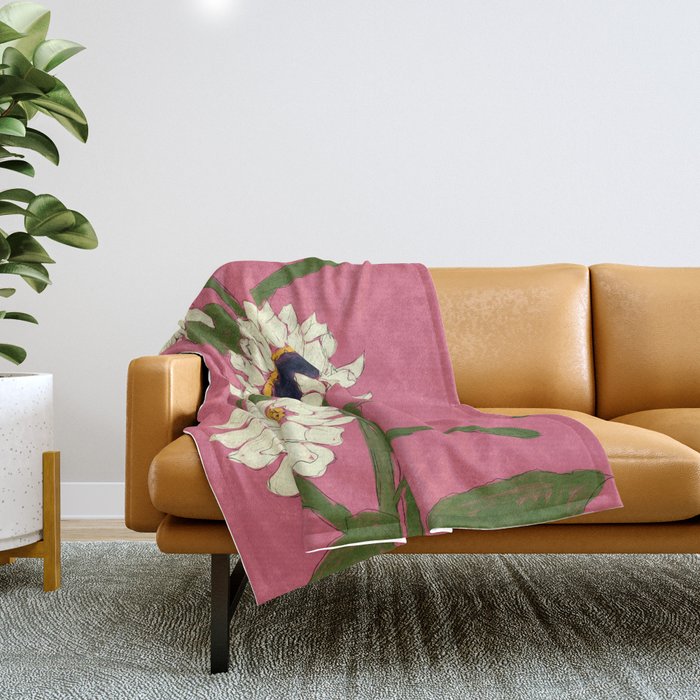 Sunflower Pink Sami Throw Blanket Gallery Image 1