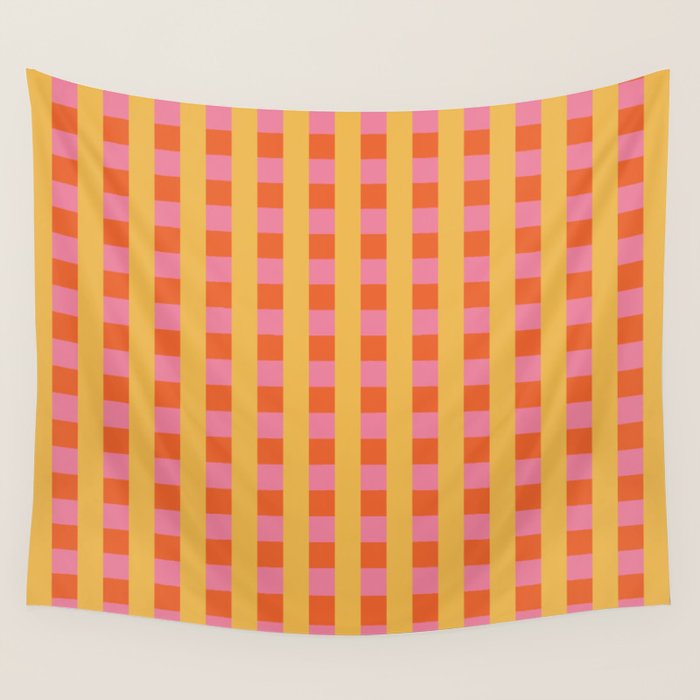 Playful Stripes in Bold Harmony Wall Tapestry Gallery Image 4