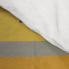 Wright 3 Geometric Midcentury Modern Pattern in Navy Blue, Mustard, and Gray Comforter Gallery Image 4