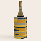 Wright 3 Geometric Midcentury Modern Pattern in Navy Blue, Mustard, and Gray Wine Chiller Gallery Image 1