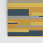 Wright 3 Geometric Midcentury Modern Pattern in Navy Blue, Mustard, and Gray Poster Gallery Image 3