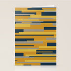 Wright 3 Geometric Midcentury Modern Pattern in Navy Blue, Mustard, and Gray Stationery Card Gallery Image 2