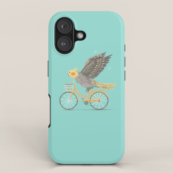 Cockatiel on a Bicycle iPhone Case Gallery Image 1