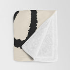 Line art abstract black 1 Throw Blanket Gallery Image 3