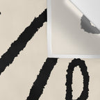 Line art abstract black 1 Wall Tapestry Gallery Image 3