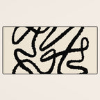 Line art abstract black 1 Desk Mat Gallery Image 3
