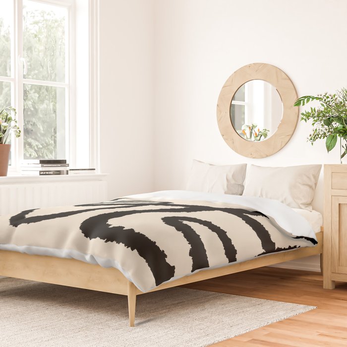 Line art abstract black 1 Duvet Cover Gallery Image 2