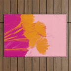 Bloom In Orange & Pink Outdoor Rug Gallery Image 1