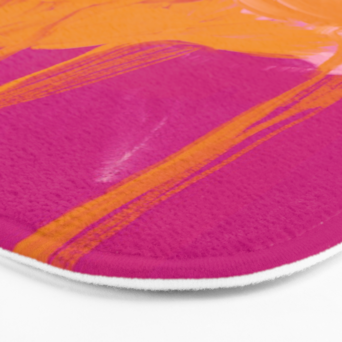 Bloom In Orange & Pink Bath Mat Gallery Image 3