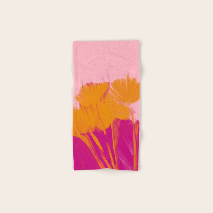 Bloom In Orange & Pink Bath Towel Gallery Image 1