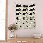 Studies of heredity in rabbits- William E.Castle - 1919 Cute Bunny Pattern Wall Tapestry Gallery Image 2