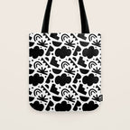 Black and white organic shape art pattern Tote Bag Gallery Image 1
